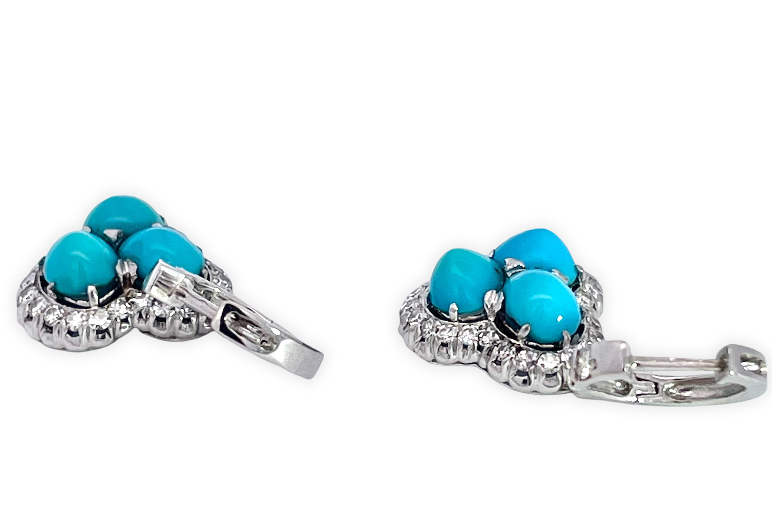 Diamond and Turquoise Earrings