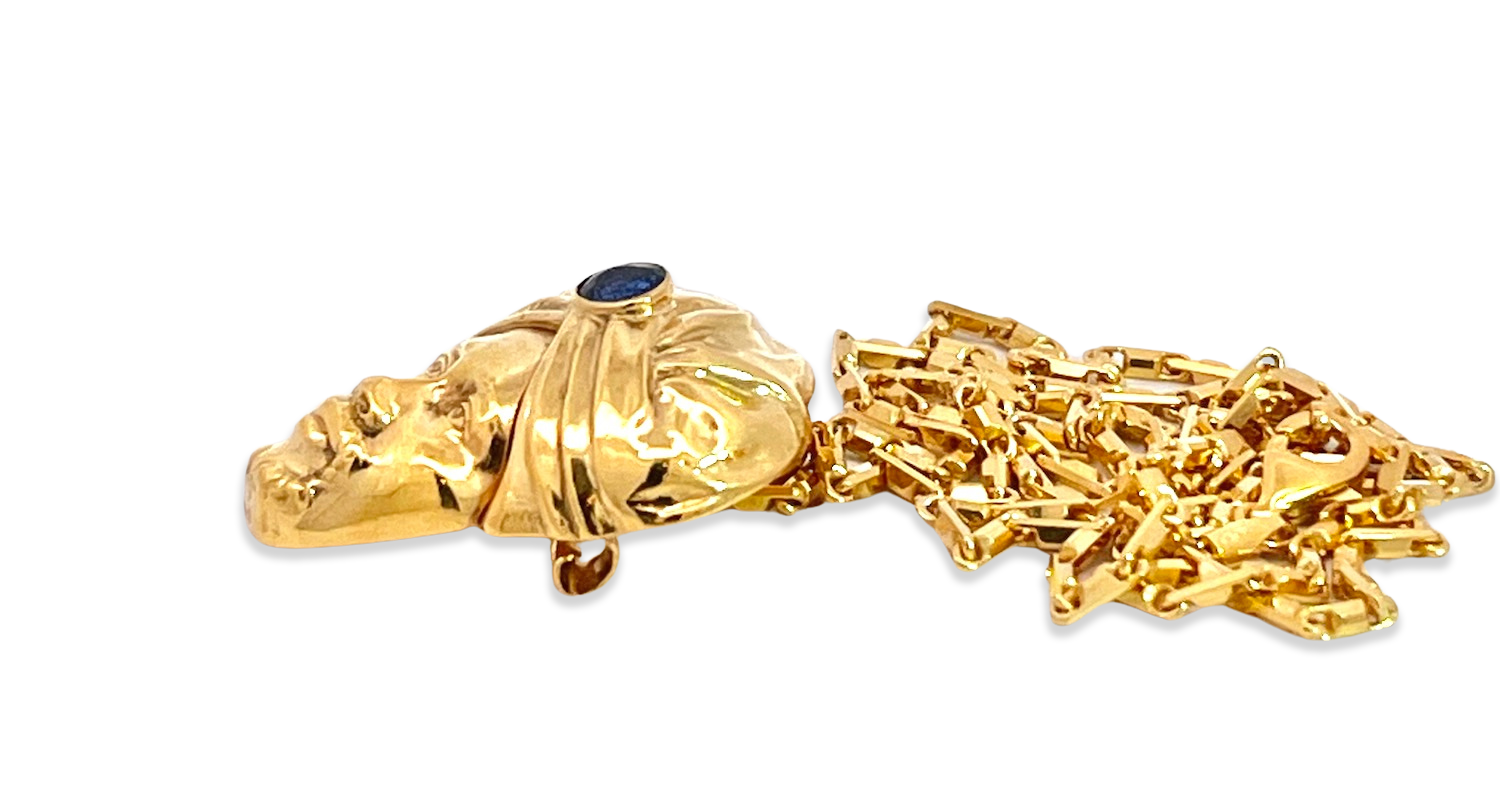 Vintage genie pendant necklace