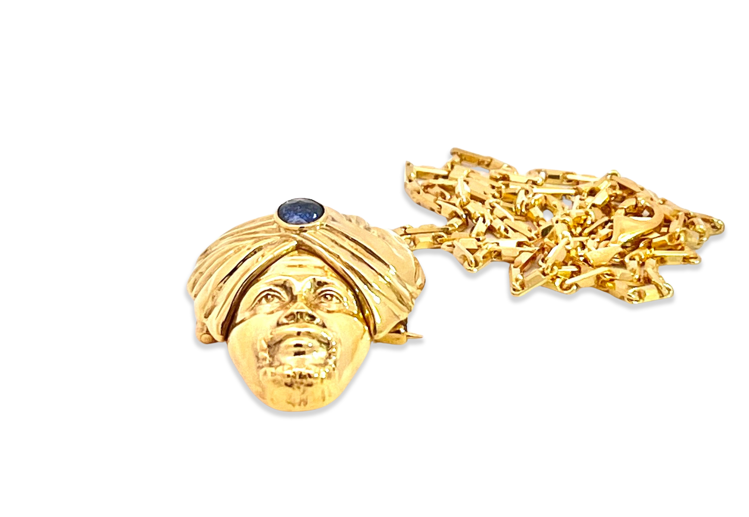 Genie pendant with detailed beard