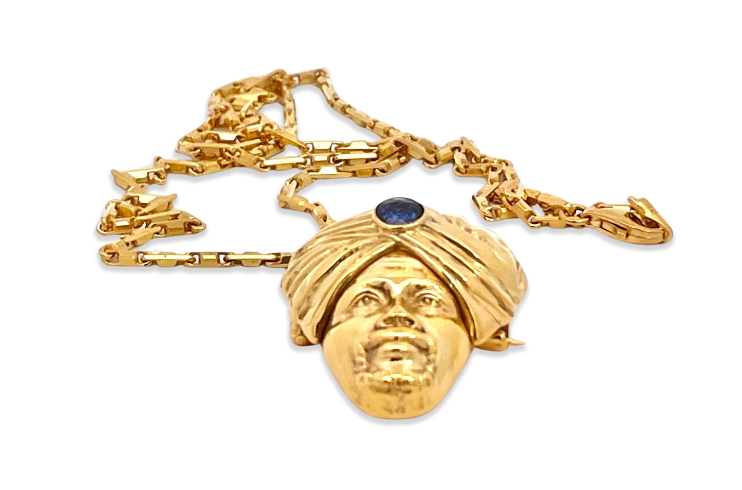 Genie face pendant with turban