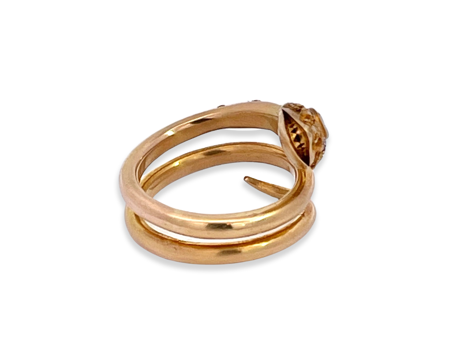 Snake ring with granulated detail