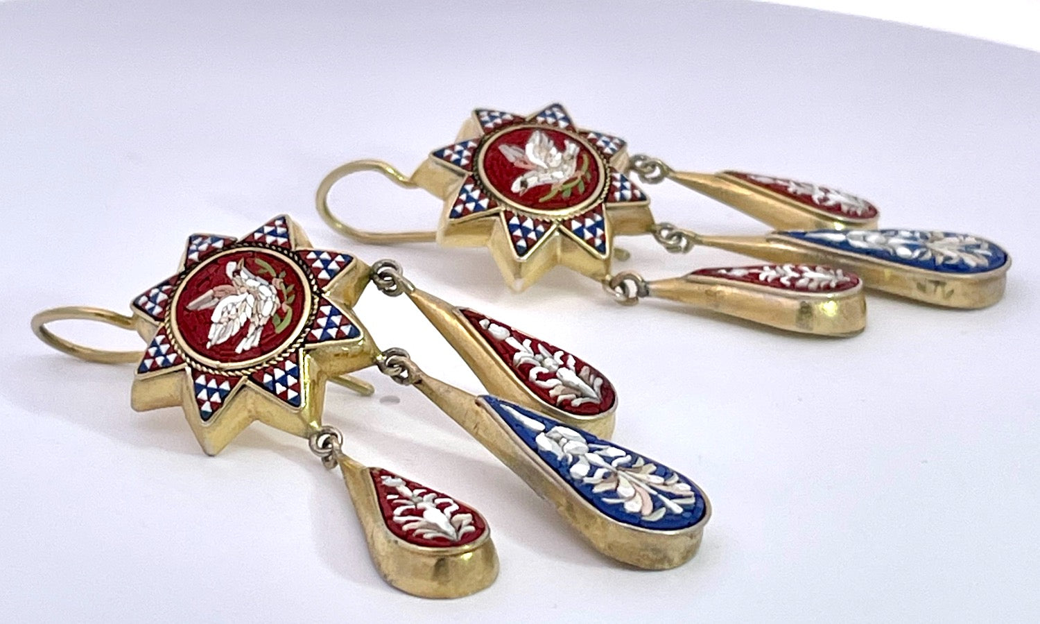 Micro Mosaic Earrings 1880