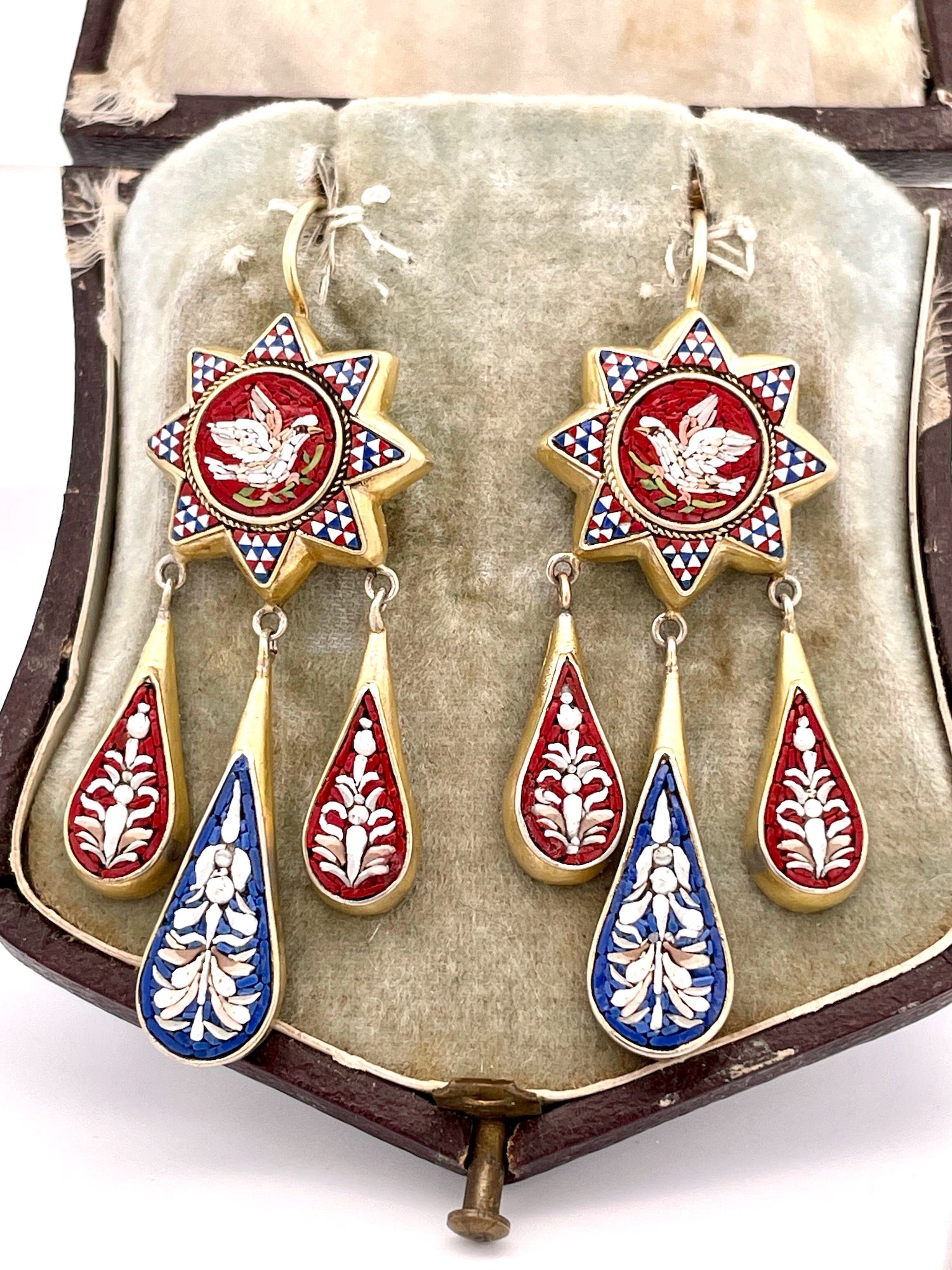 Antique Mosaic Dangle Earrings