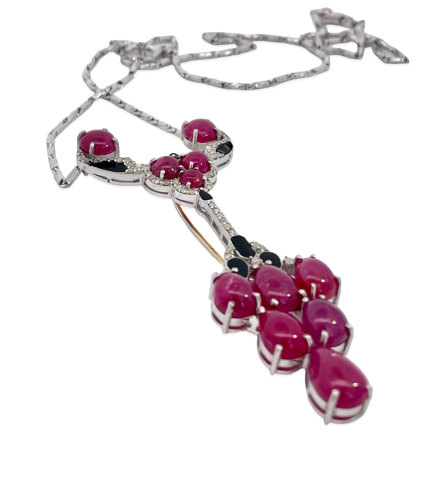 Vintage ruby brooch gold