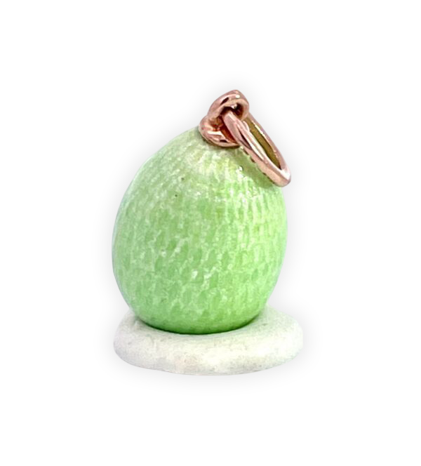 Gold Enamel Egg Pendant