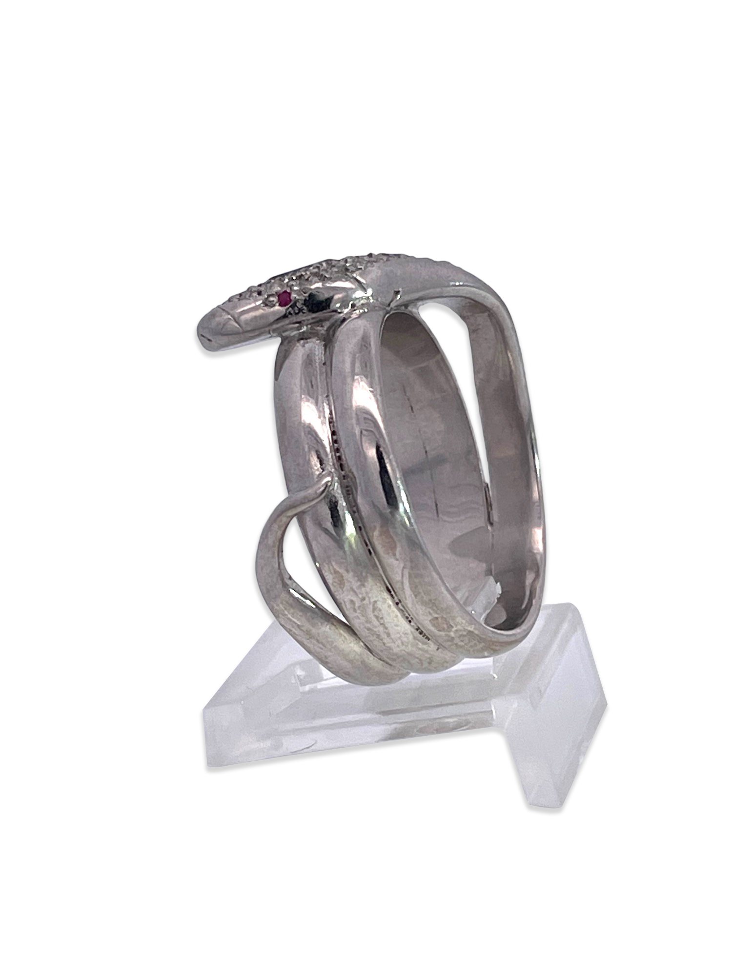 Diamond tanzanite snake ring