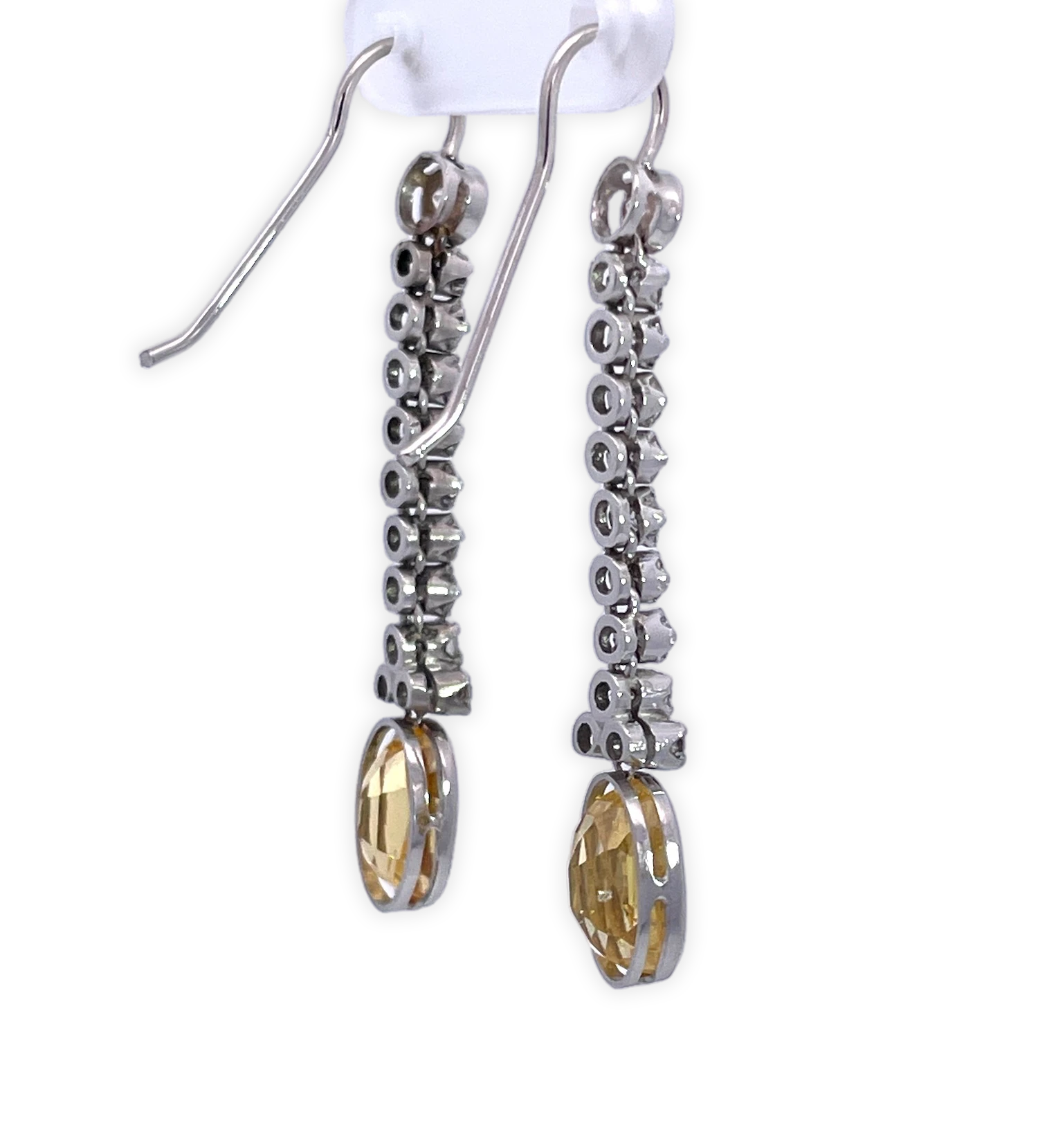 7.7ct Sapphire and Diamond Earrings