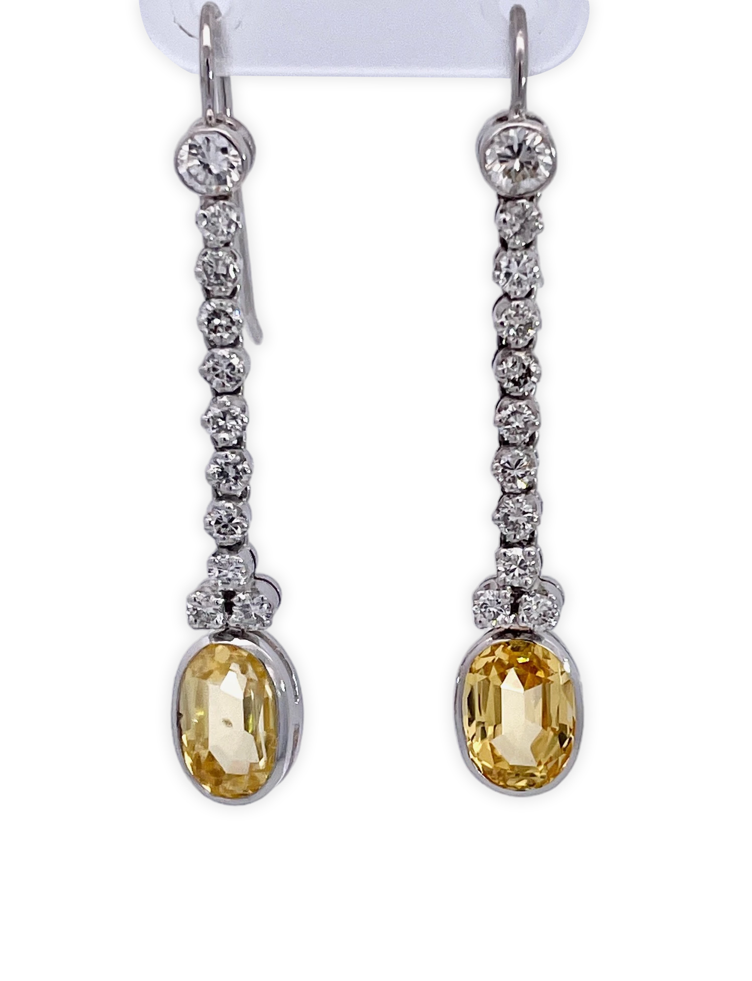 Gold Earrings with No-Treatment Sapphires