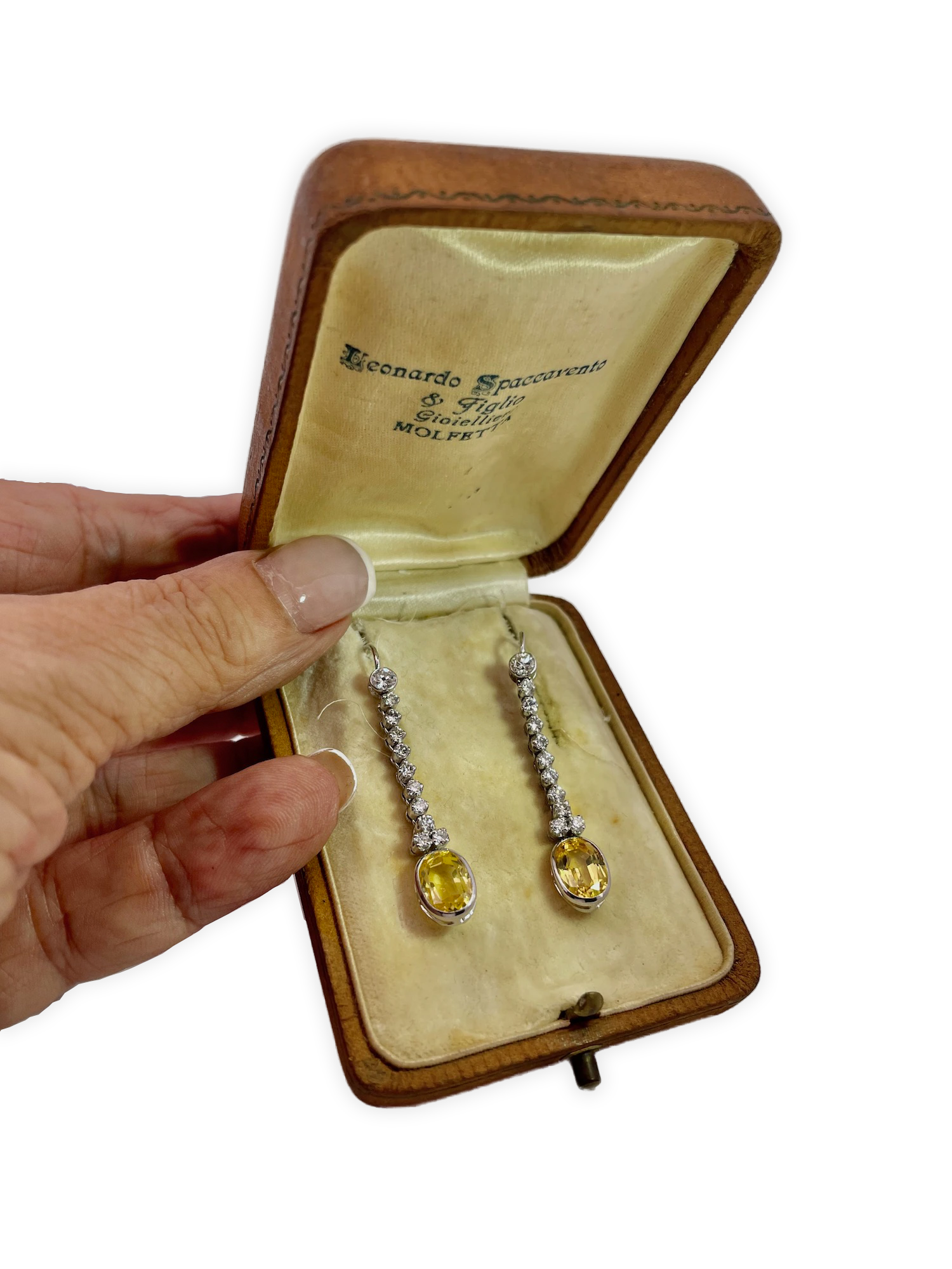 Yellow Sapphires with Diamond Accents