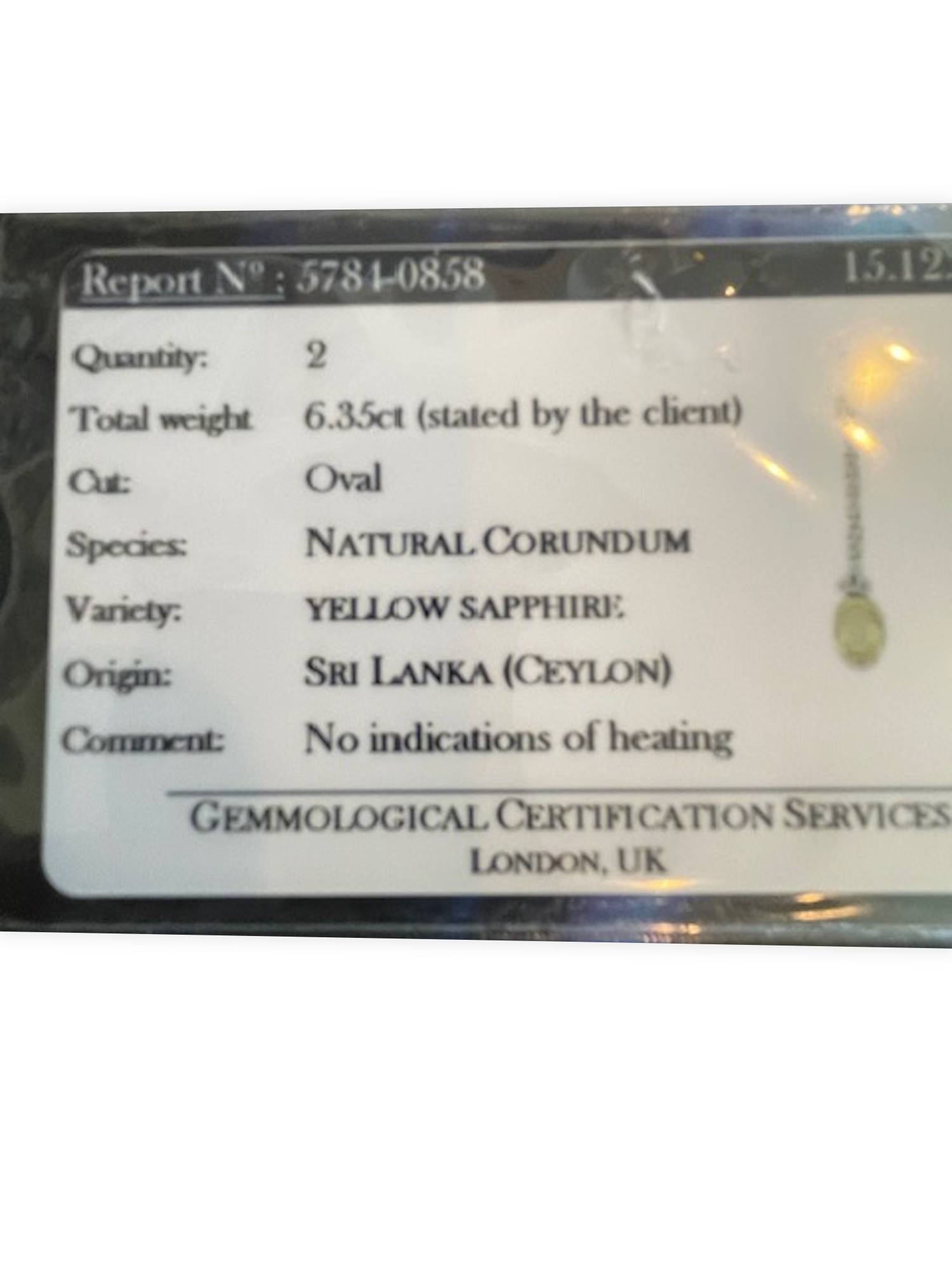 GCS Certified Sapphire Diamond Earrings