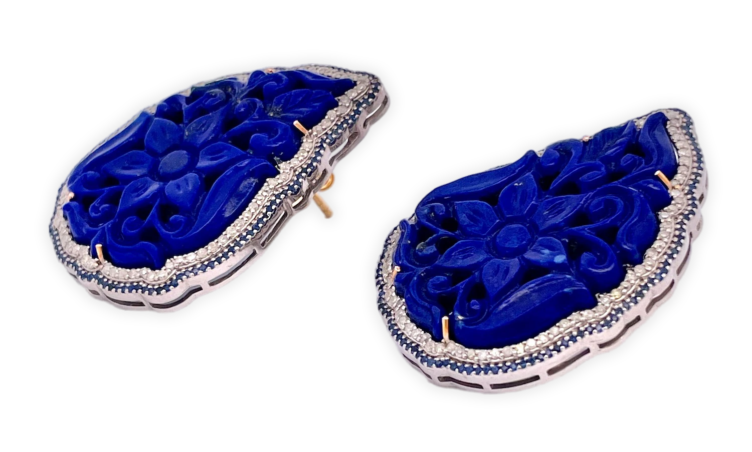 Vintage lapis sapphire earrings