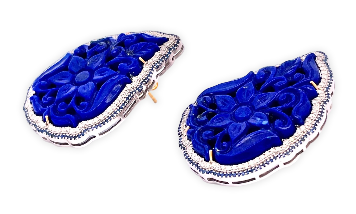 Lapis earrings no pyrite