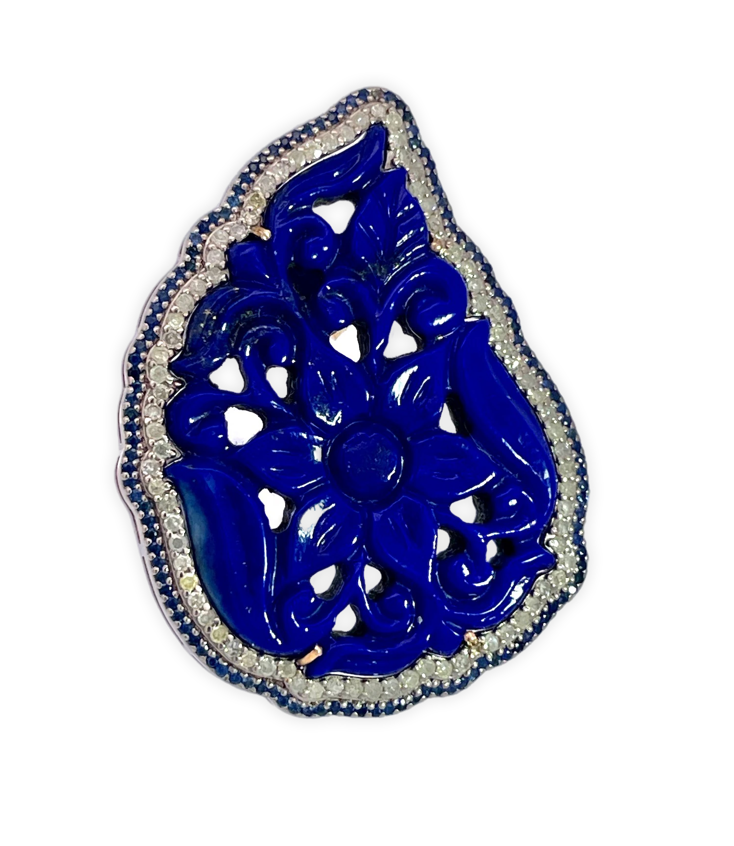 Blue lapis earrings with gems