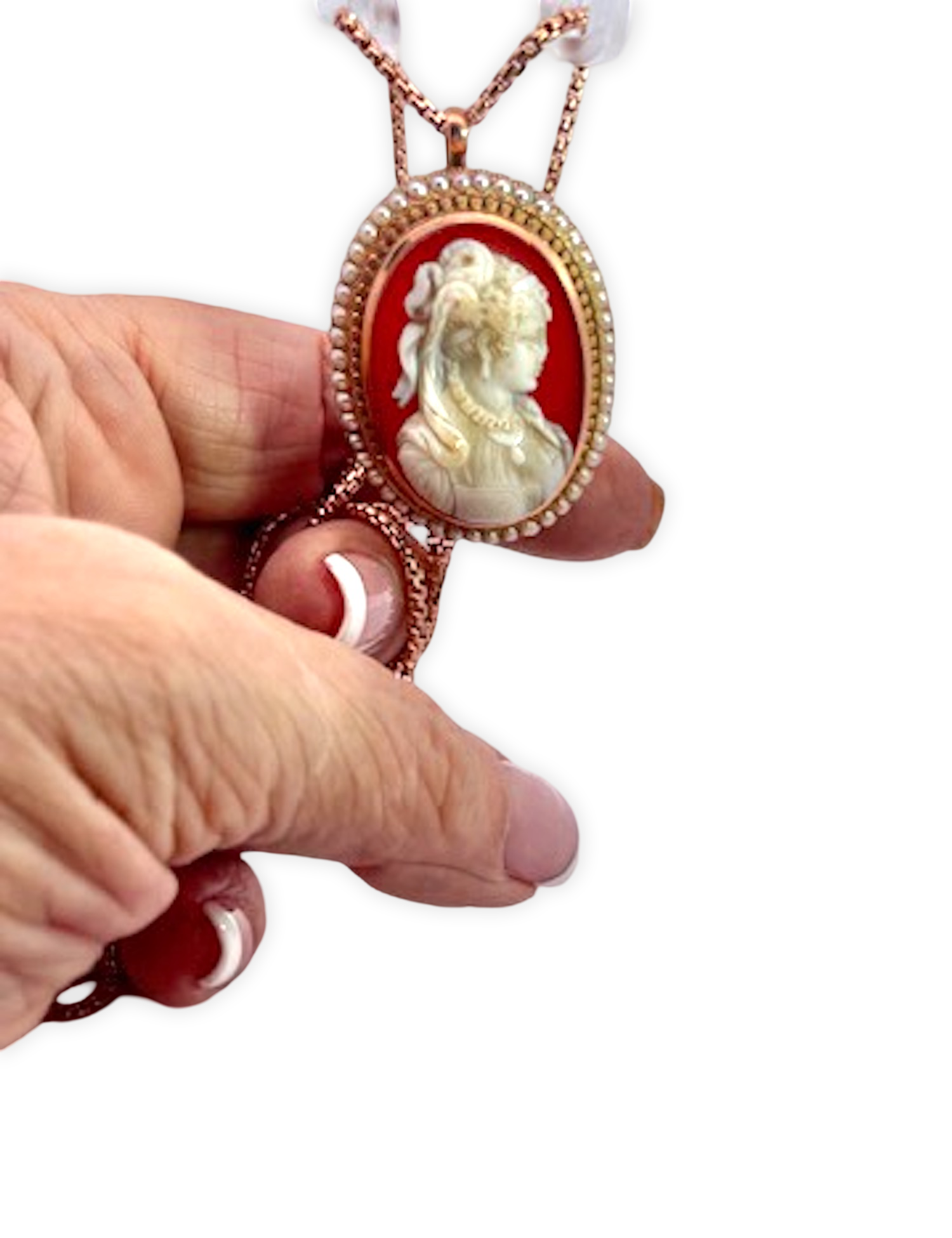 Rose Gold Antique Cameo Set