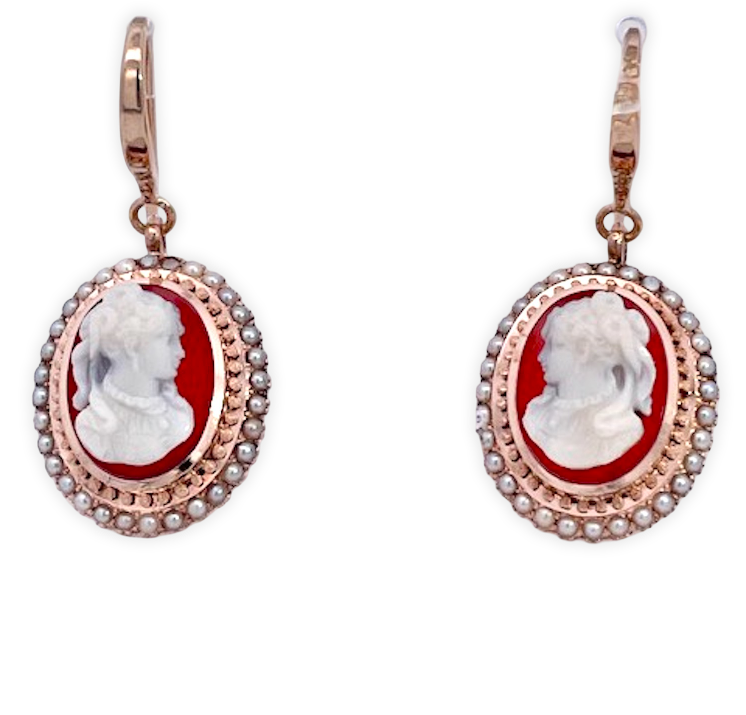 Cameo Pendant and Earrings Set