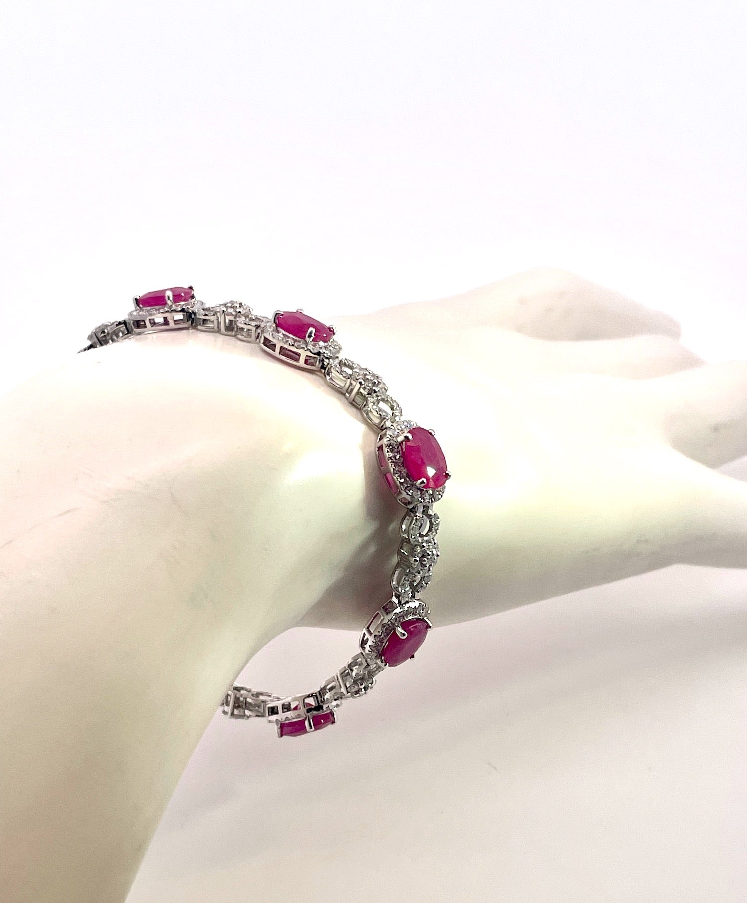 Statement ruby bracelet 7 inch
