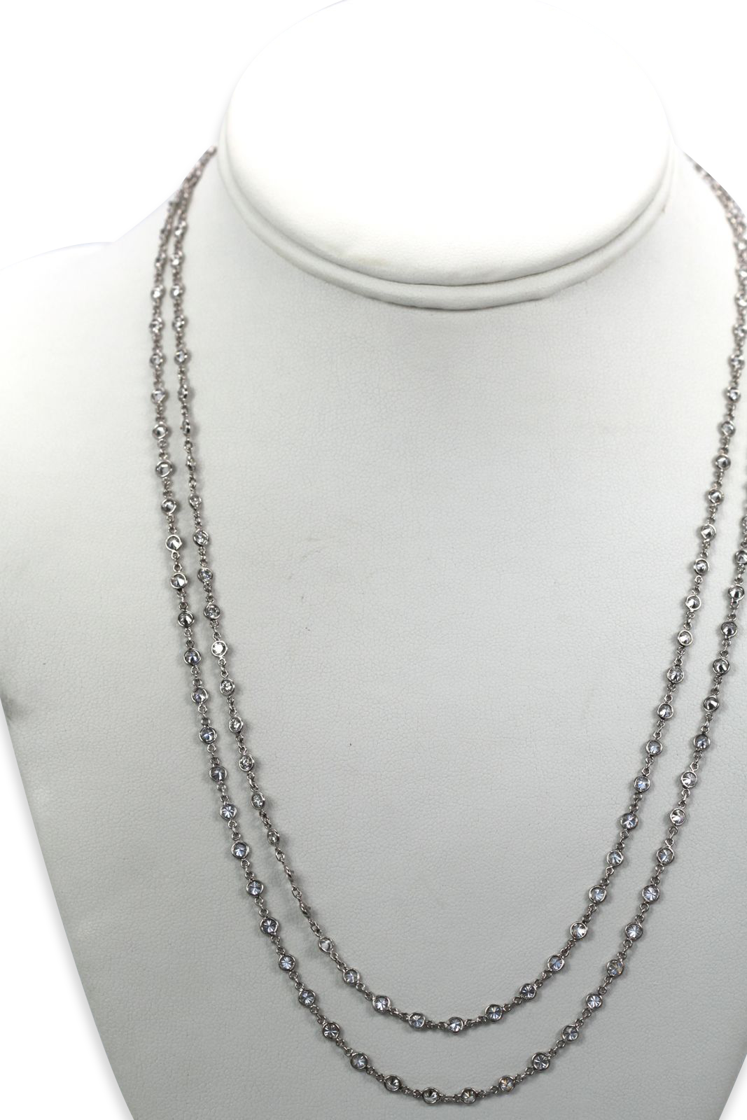 Diamond Platinum Eternity Necklace