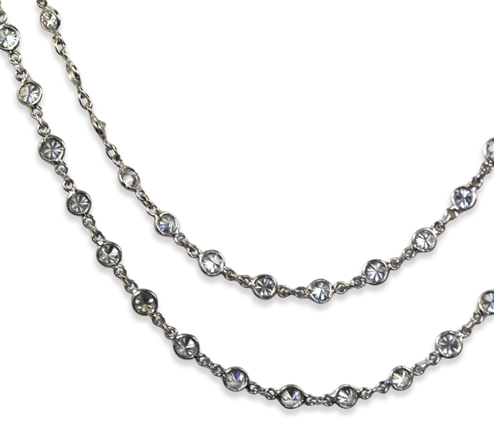 Diamond Platinum Eternity Necklace