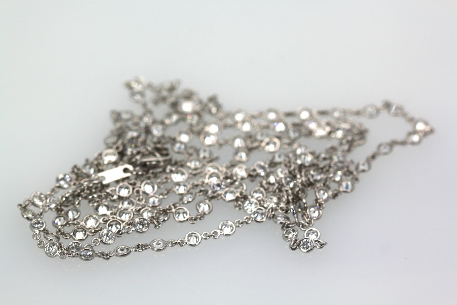 Diamond Platinum Eternity Necklace