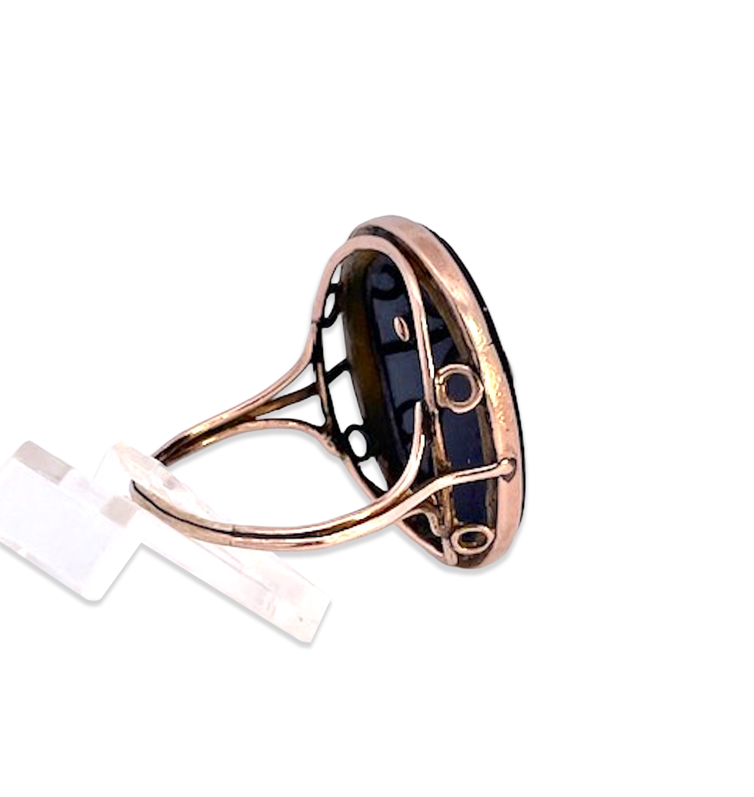 Cameo Ring with Applied Gold Armor