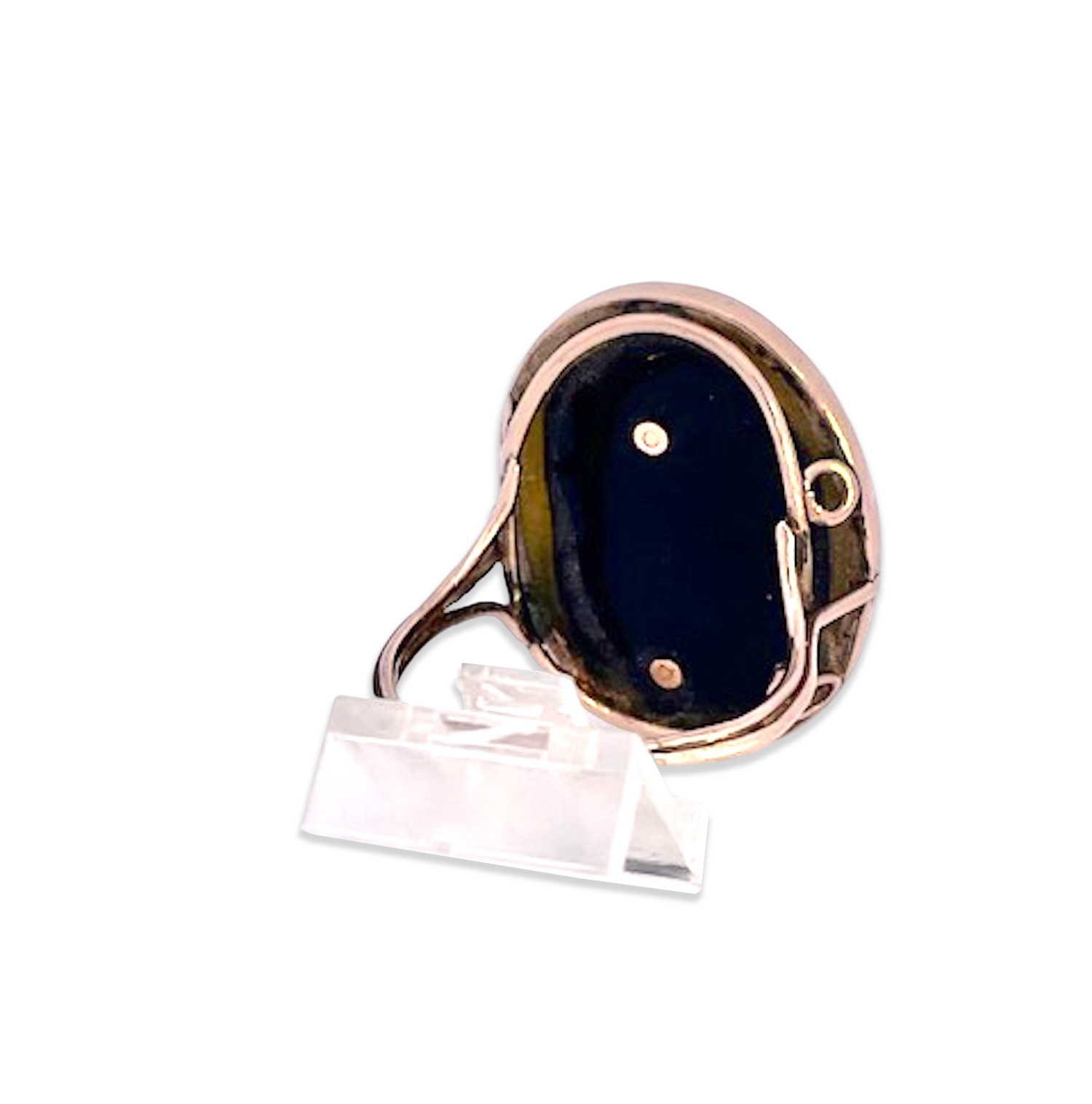 1960s Sardonyx Habille Ring Size 10.5