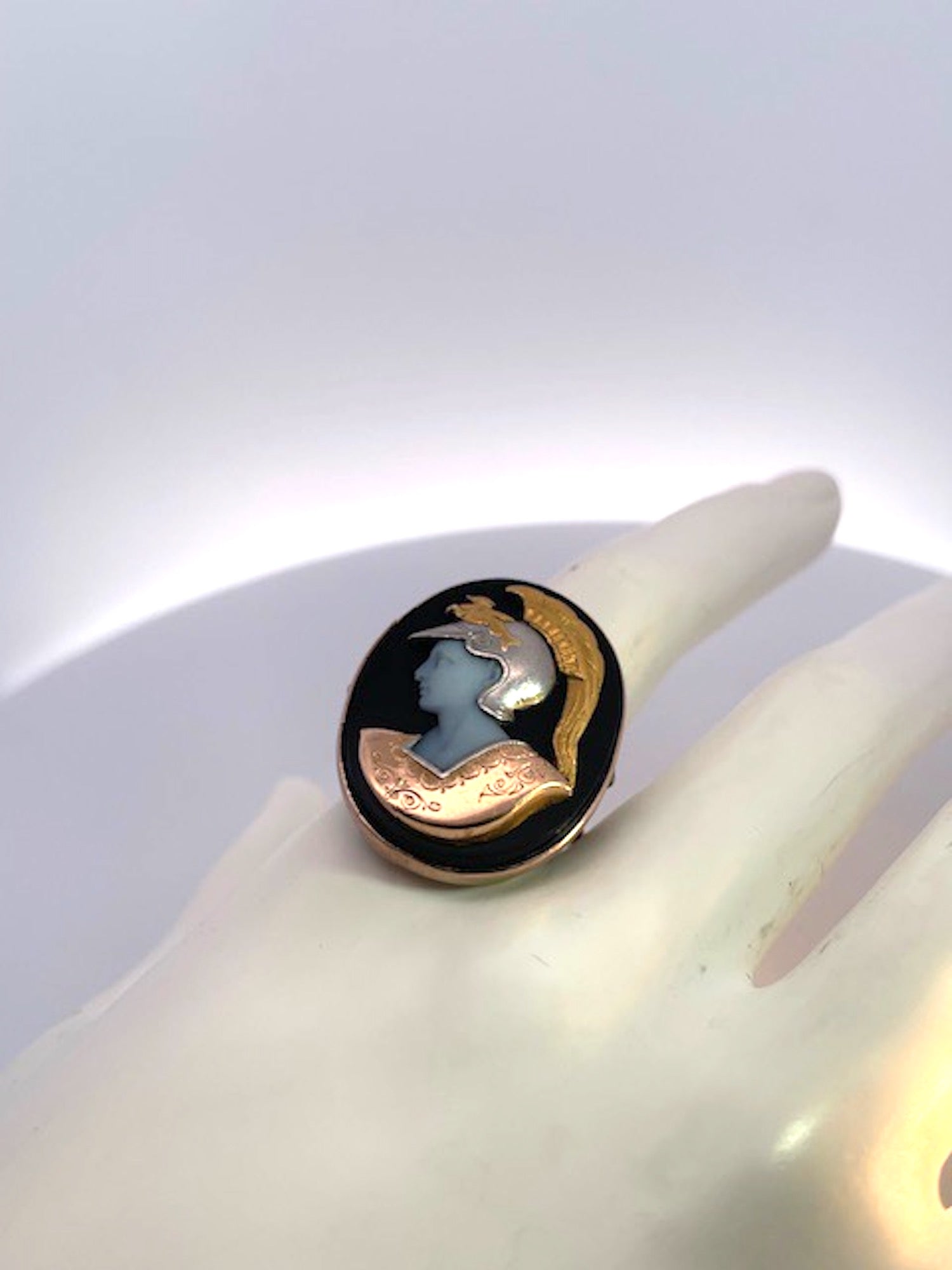 Hardstone Habille Ring in Wire Setting