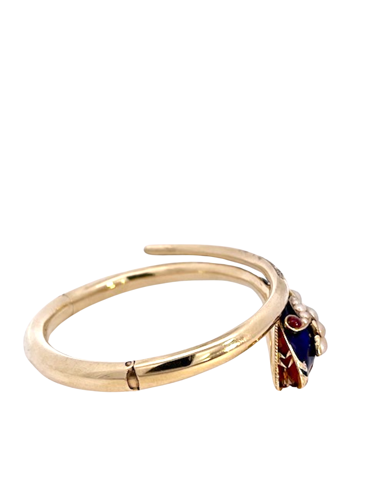 Engraved Gold Snake Bracelet 14K