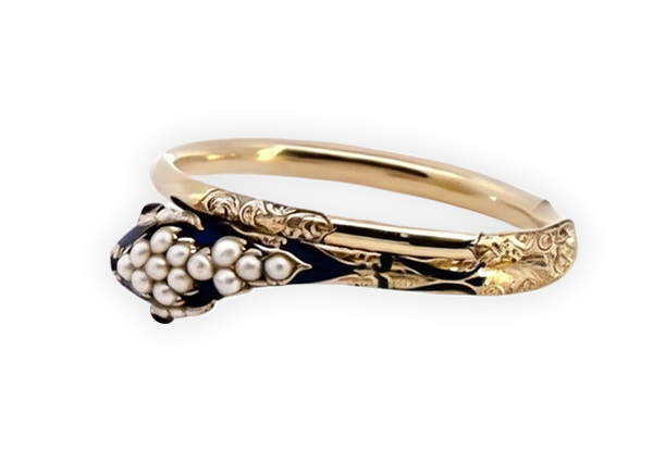 Victorian Snake Bracelet with Pearls