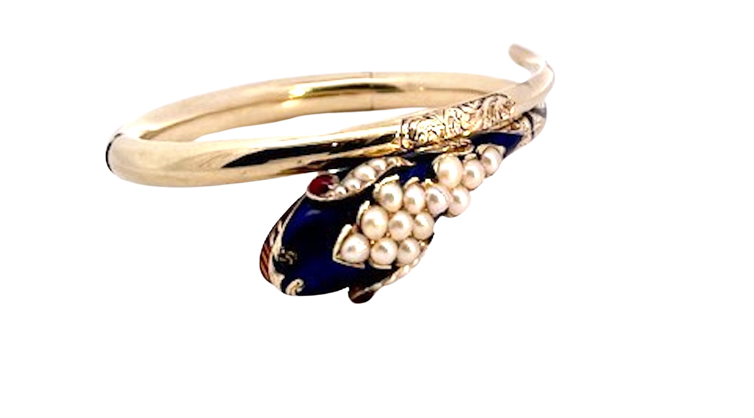 Victorian Snake Bracelet with Pearls