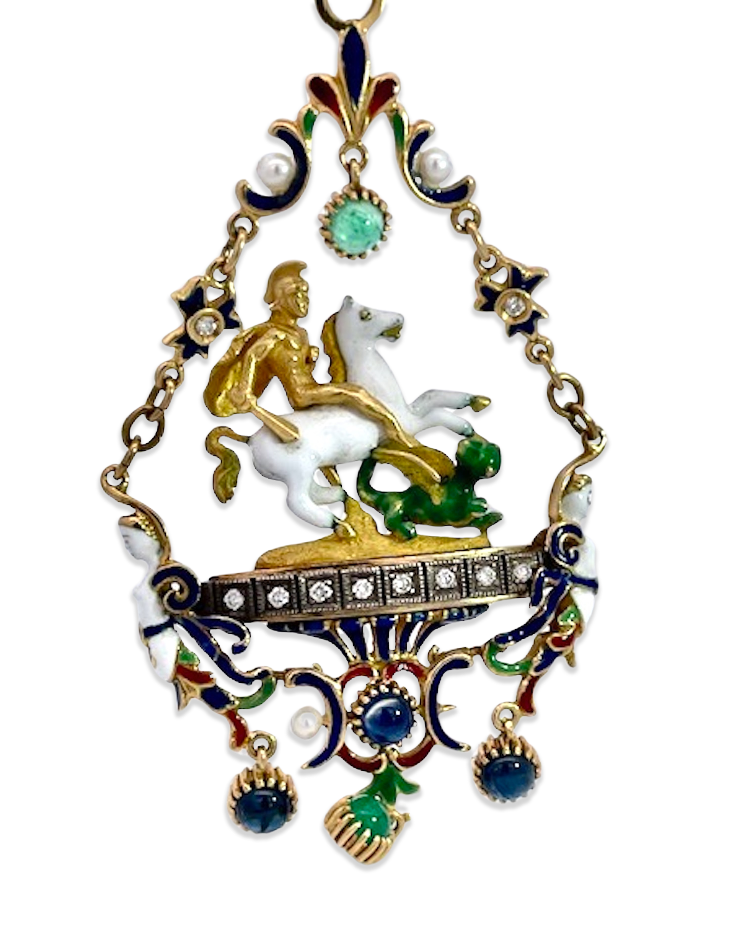 Antique St. George Gold Pendant