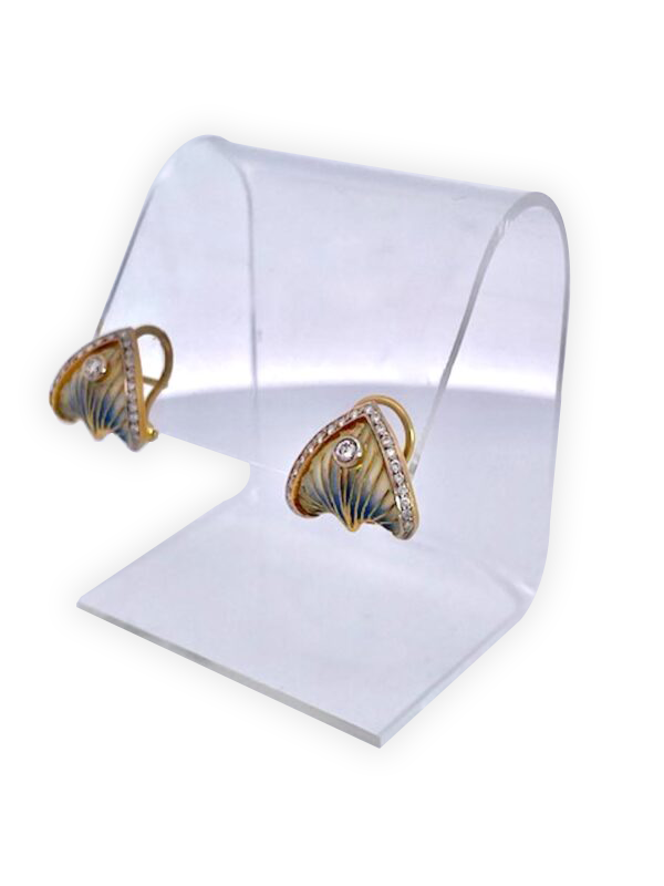 Elegant Plique-à-Jour Earrings 7.53g