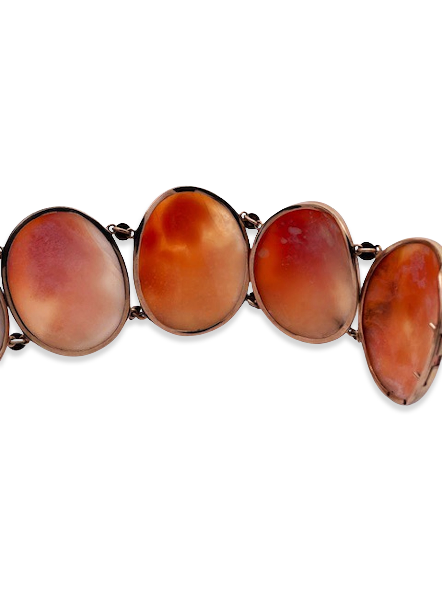 Detailed lady and man cameo bracelet