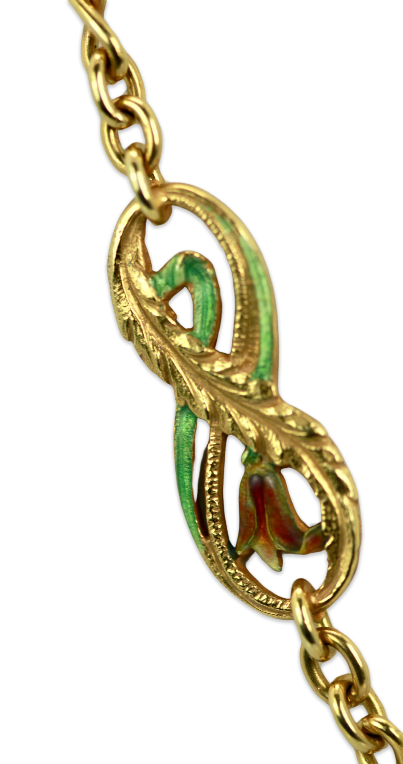 Masriera Pique a Jour Long Chain 18K