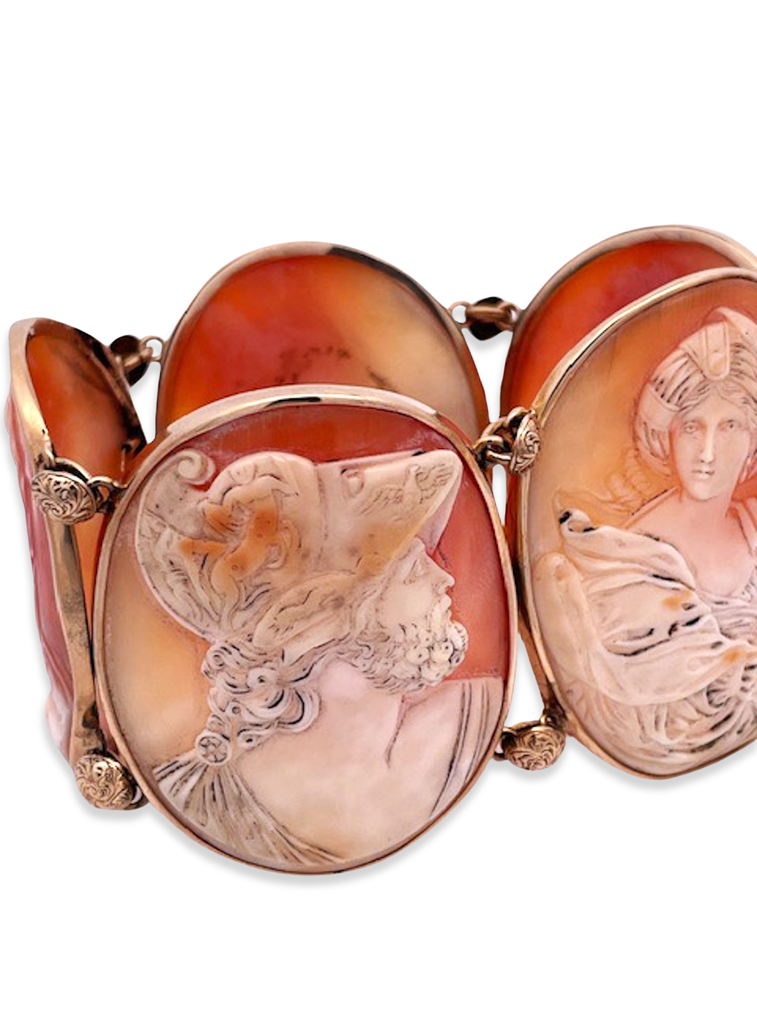 Victorian cameo bracelet with 5 faces