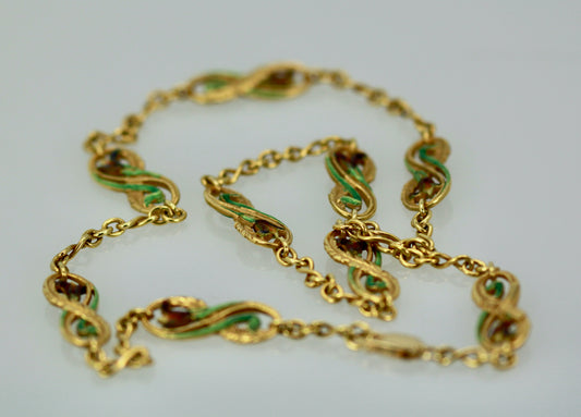 Masriera Pique a Jour Long Chain 18K