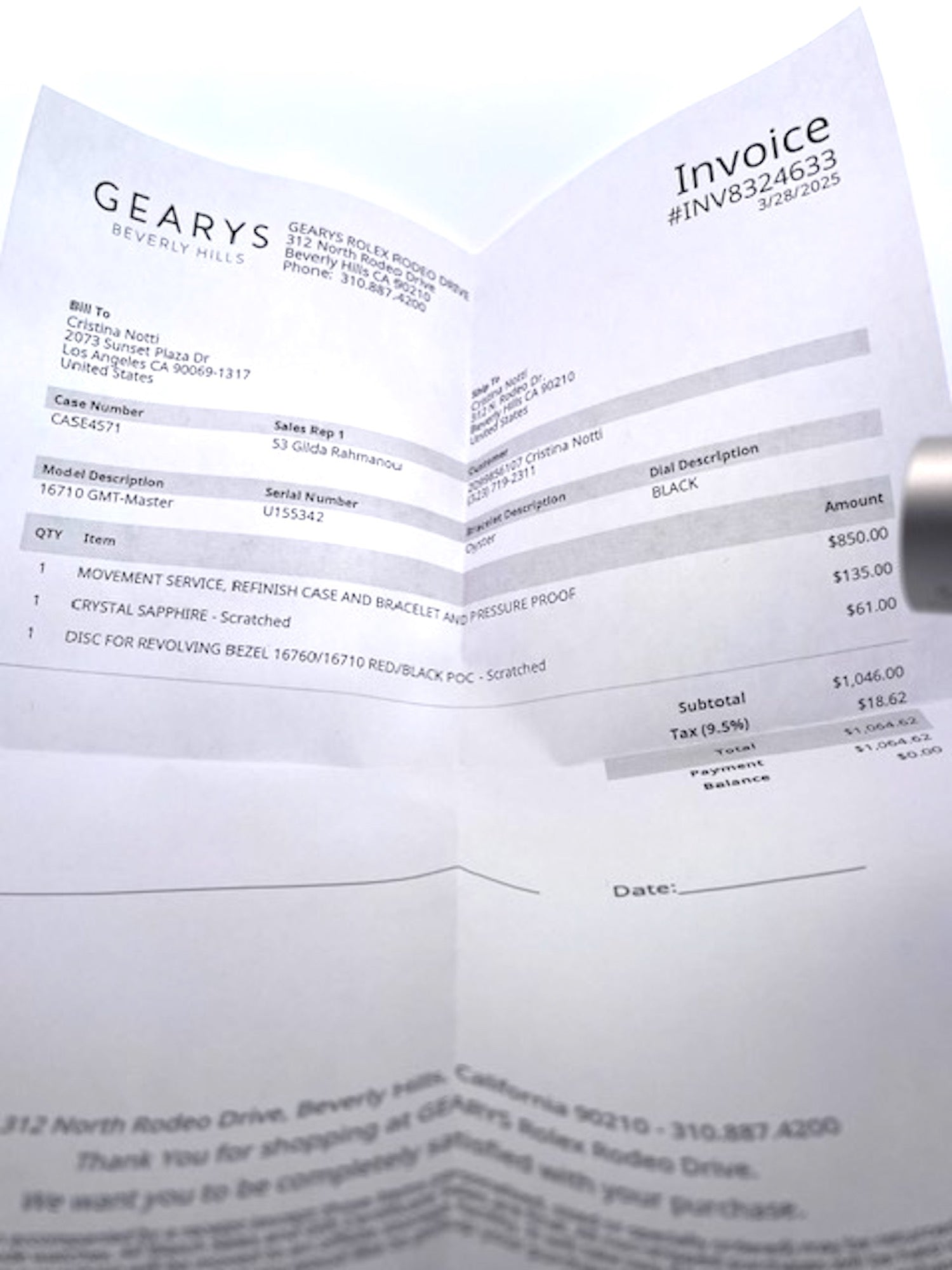 Rolex Pepsi bezel GMT watch with clasp