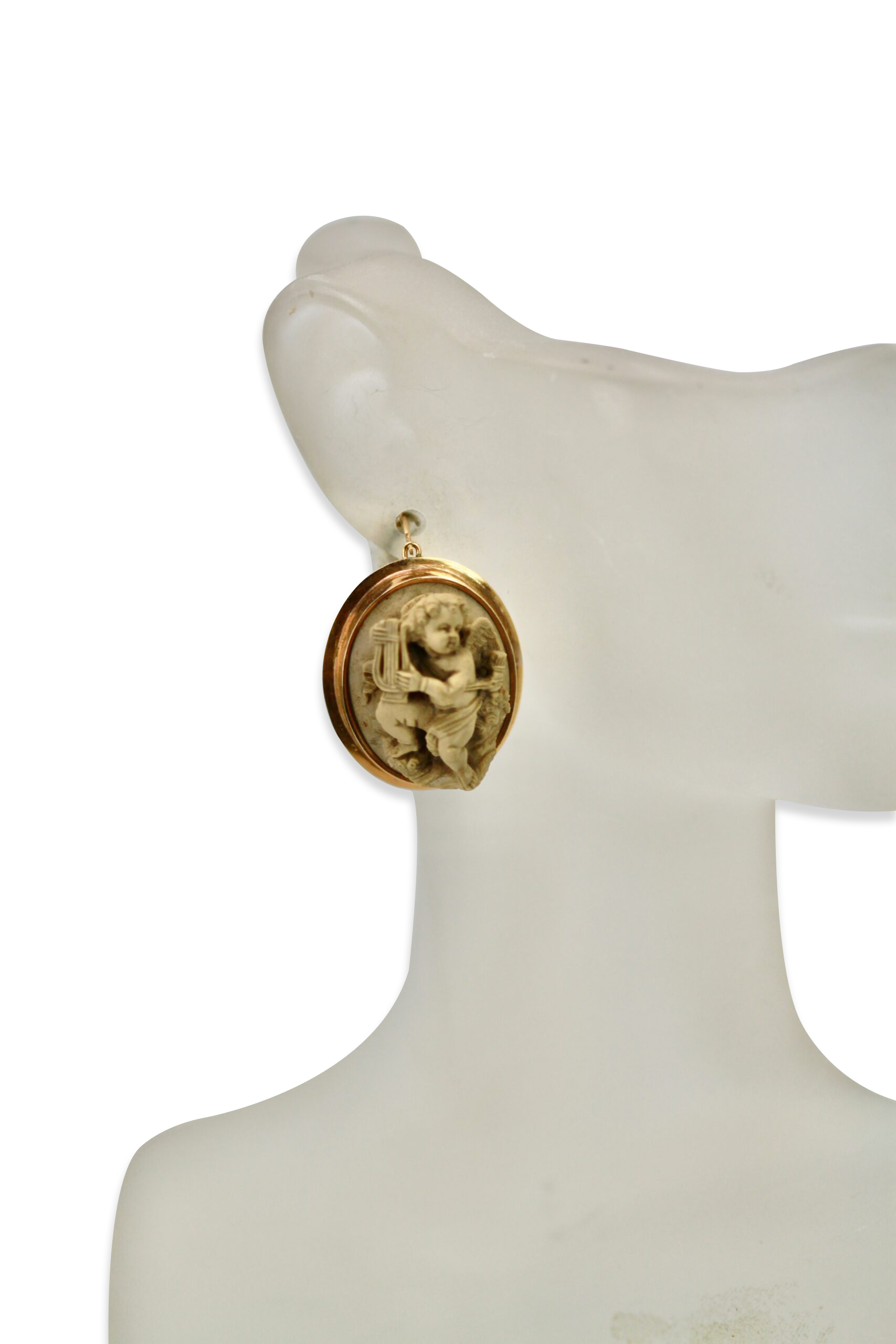 19th-century lava cameo set