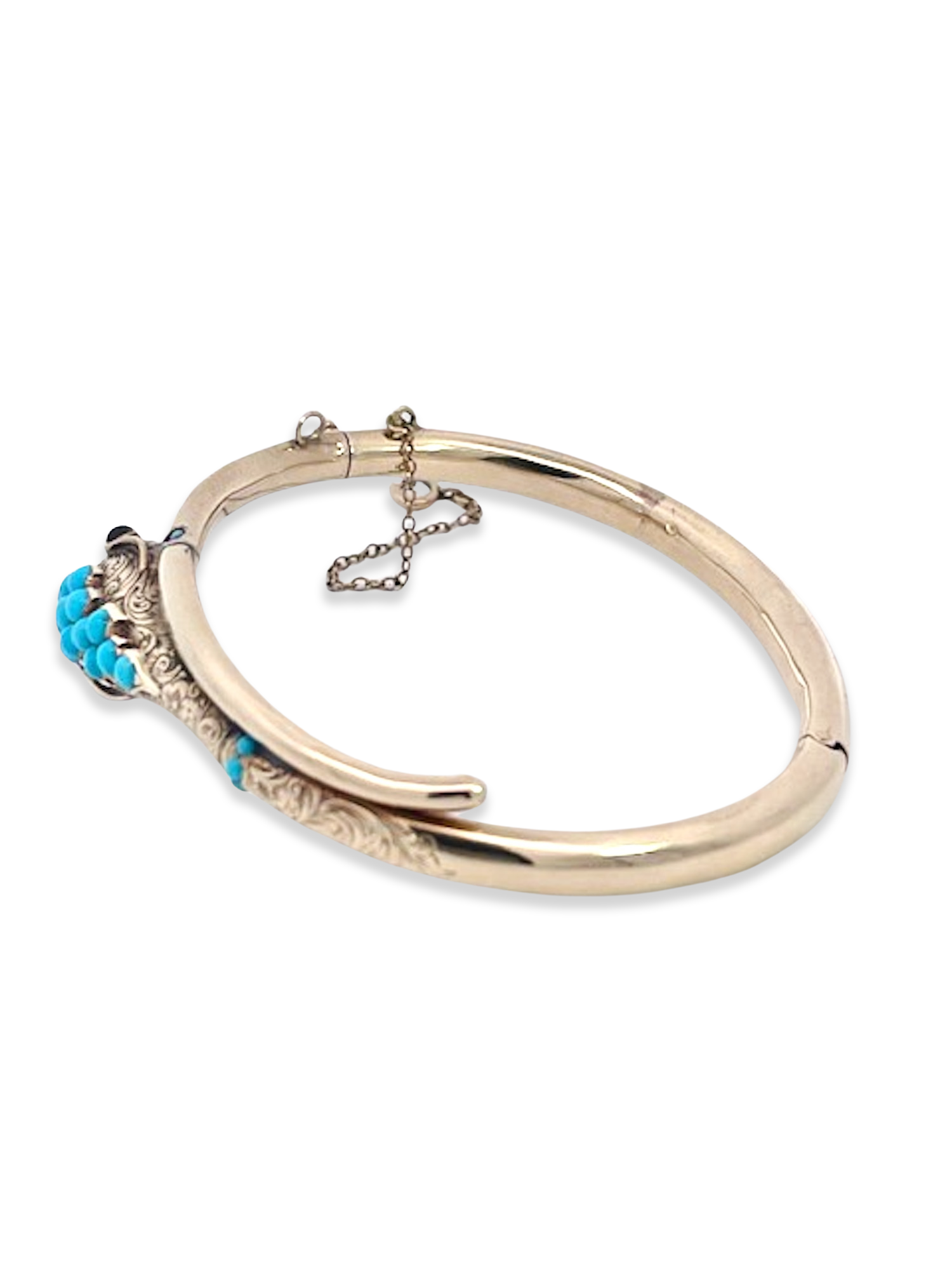 Victorian Style Snake Bracelet with Turquoise