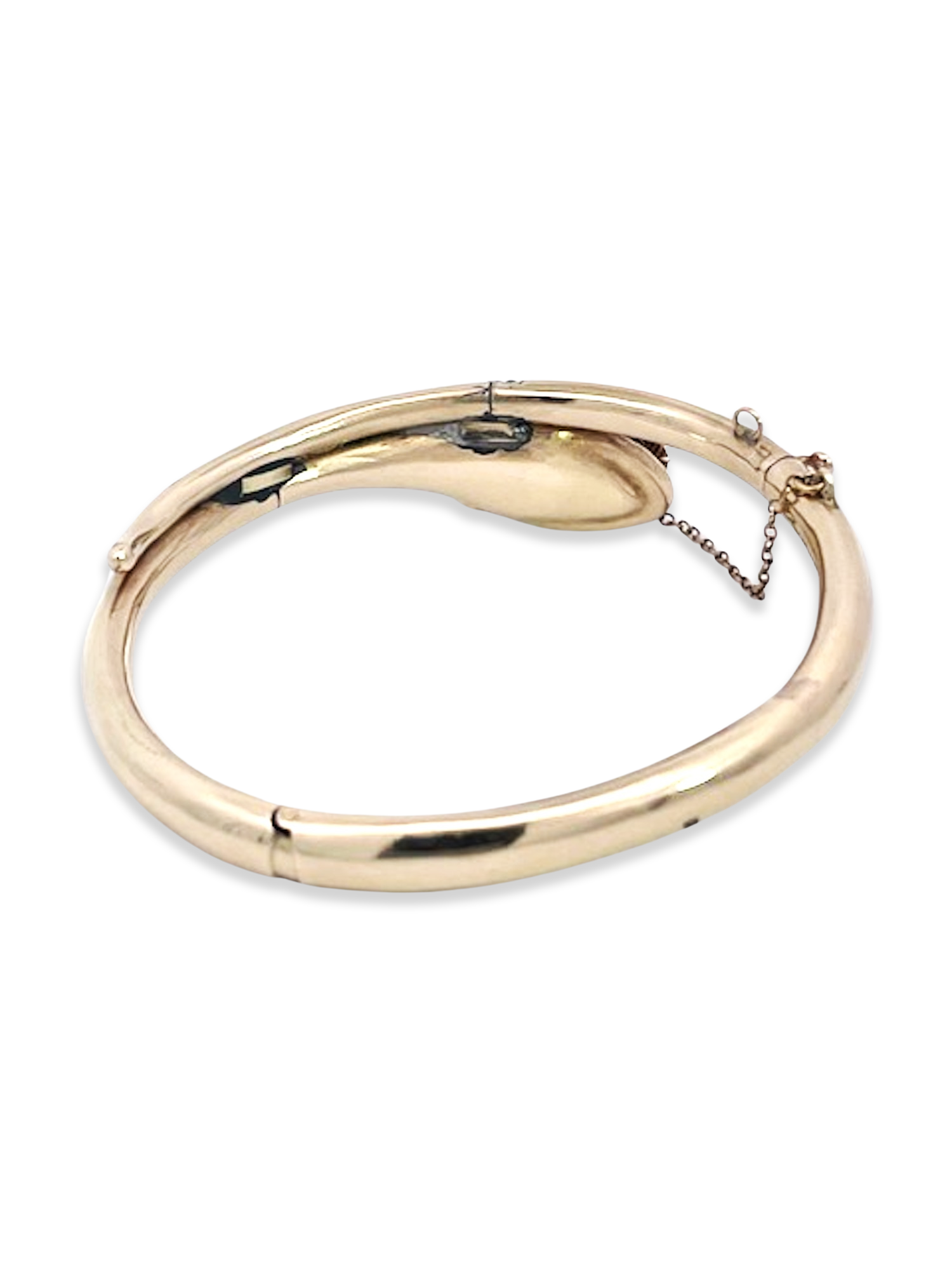 Delicate Gold Snake Bracelet with Gems