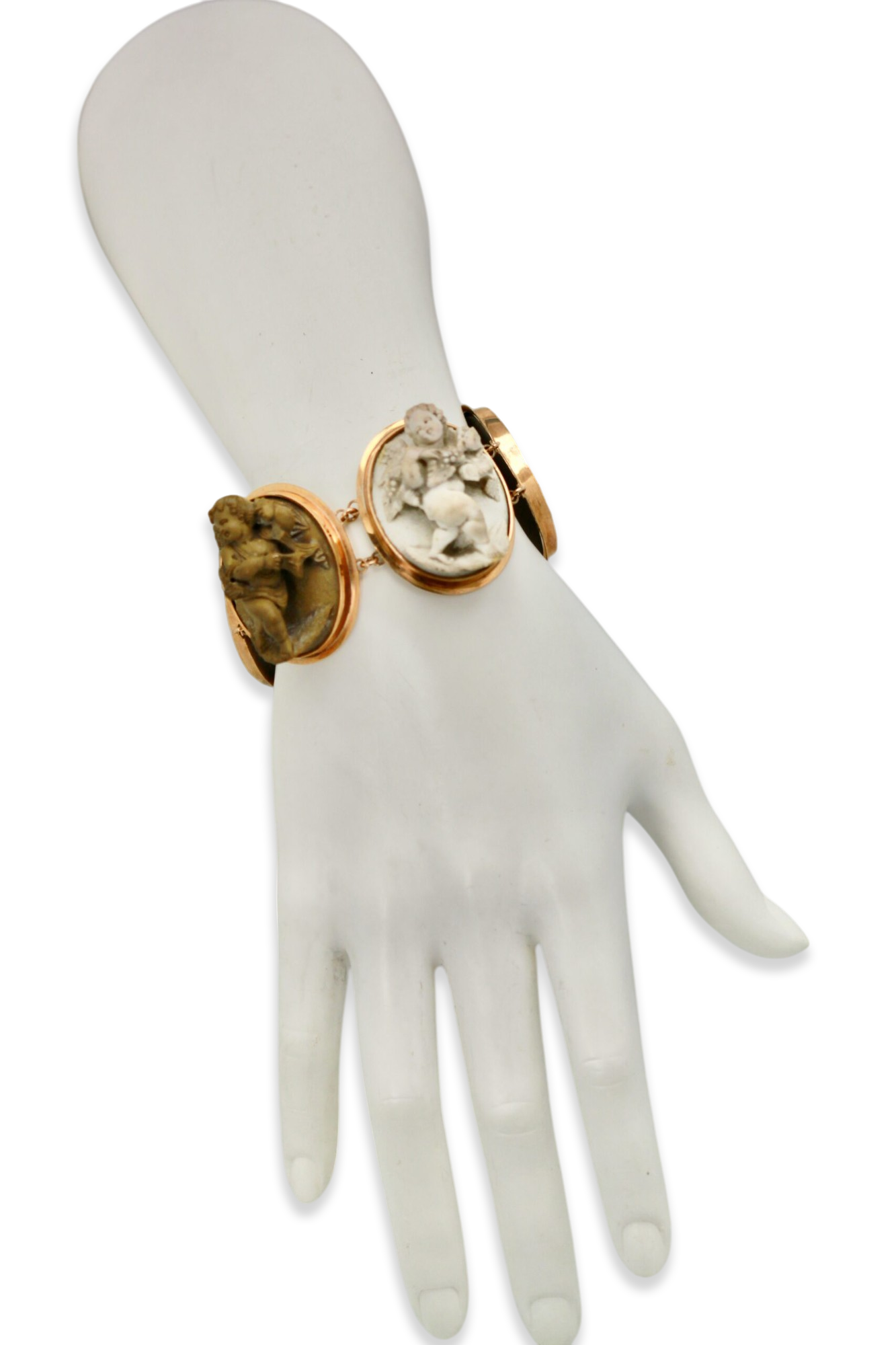 Lava jewelry set, 19th c. 