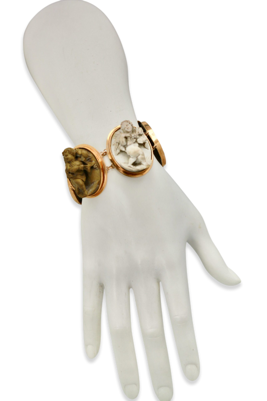 Lava jewelry set, 19th c. 