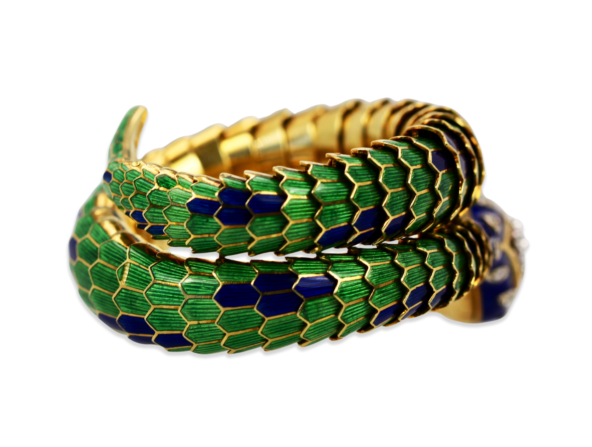Enamel Articulated Snake Bracelet