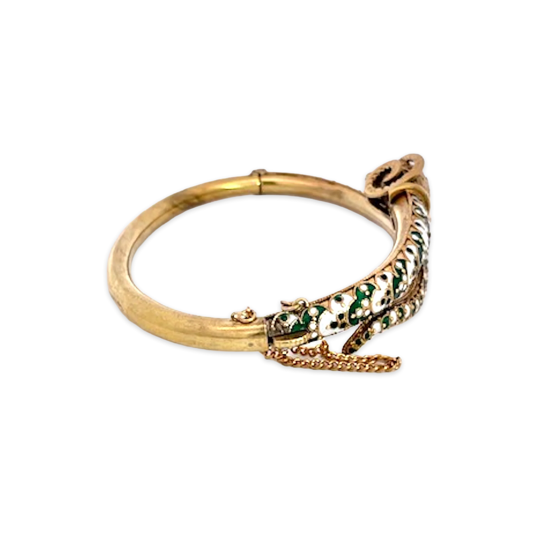 Enamel Ram Bracelet 9K