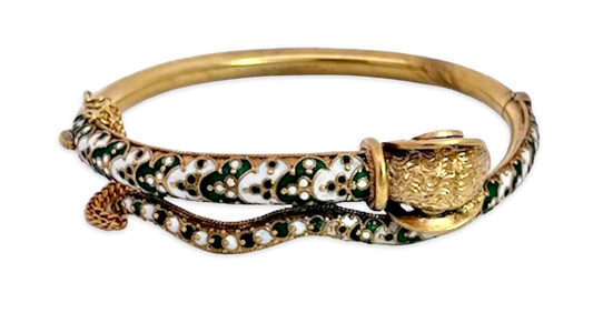 Enamel Ram Bracelet 9K