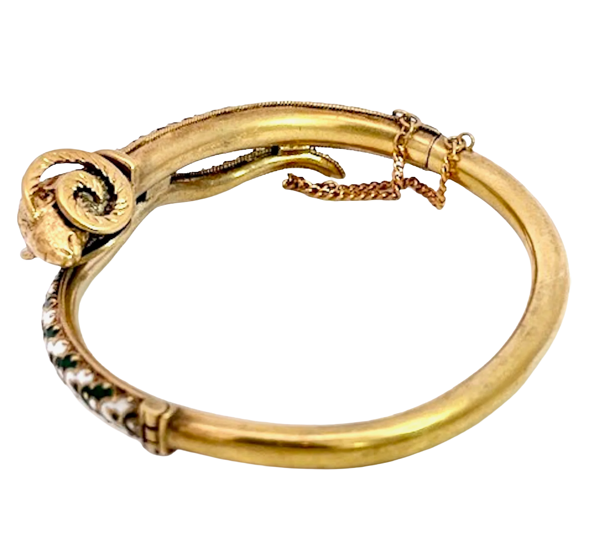 Enamel Ram Bracelet 9K