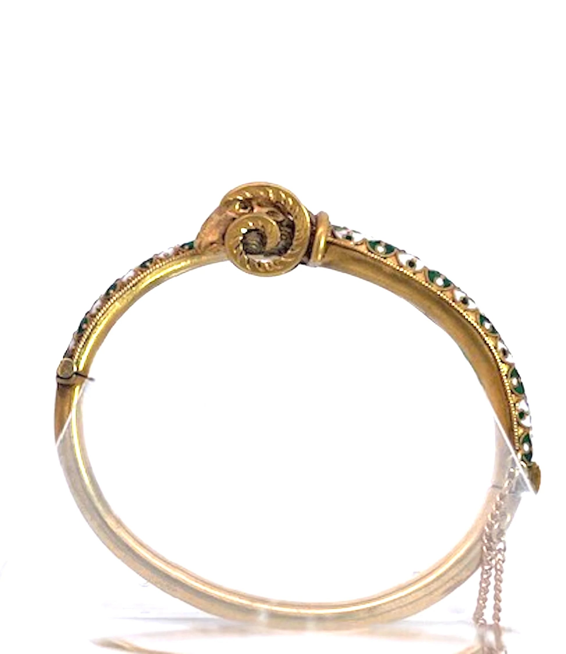 Enamel Ram Bracelet 9K