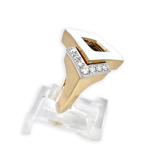 David Webb 18K Enamel Ring