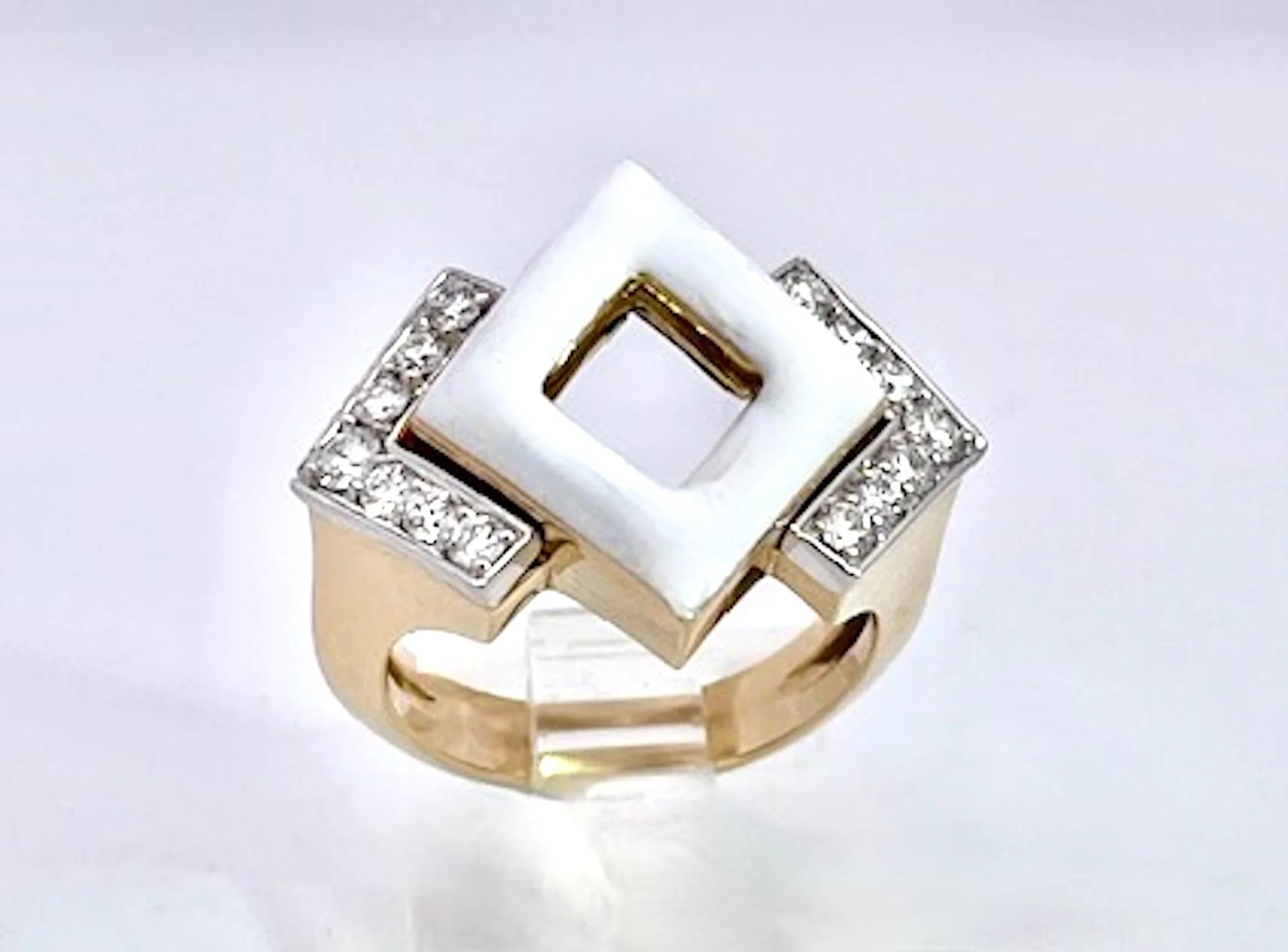 David Webb 18K Enamel Ring