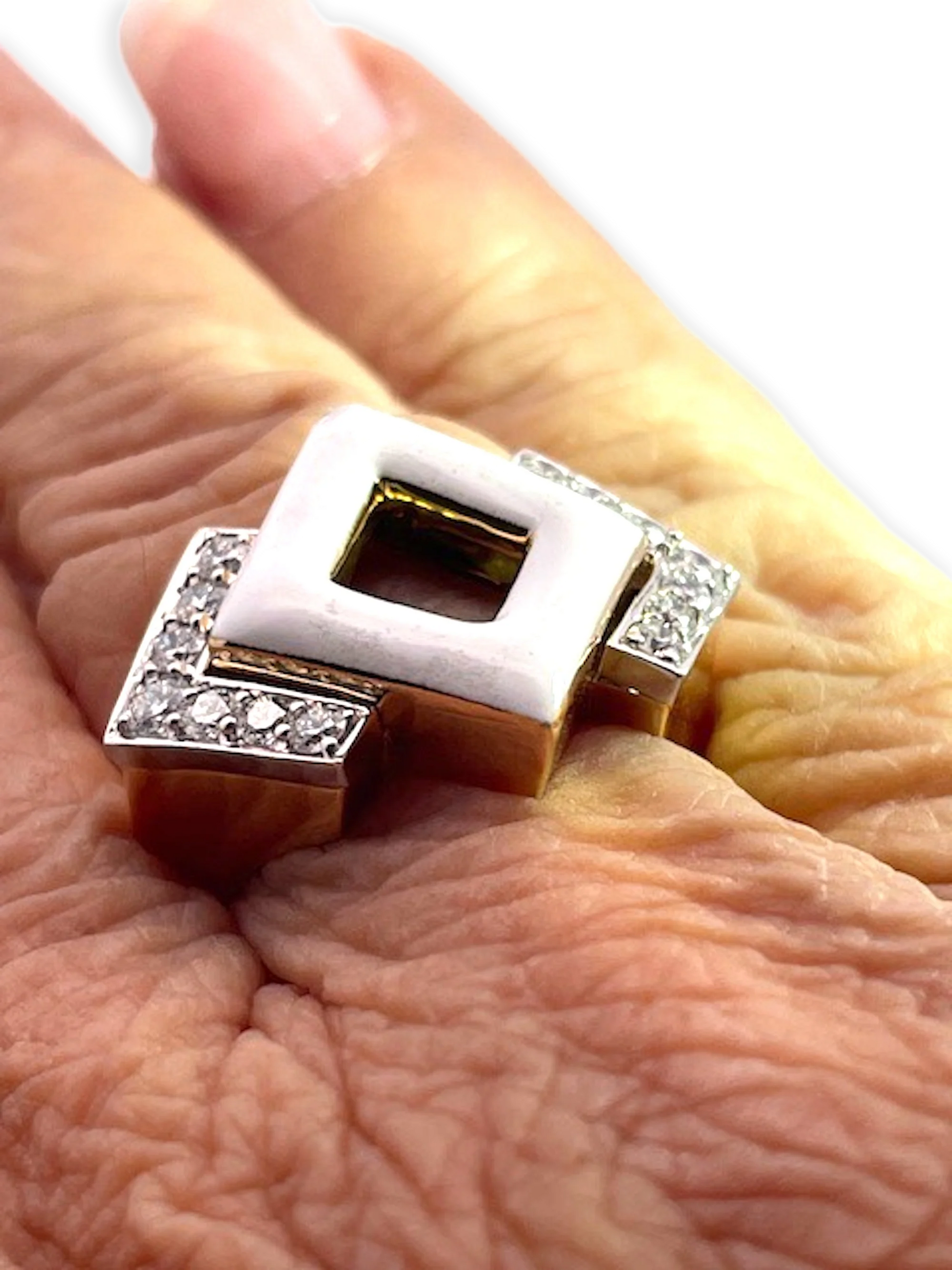 David Webb 18K Enamel Ring