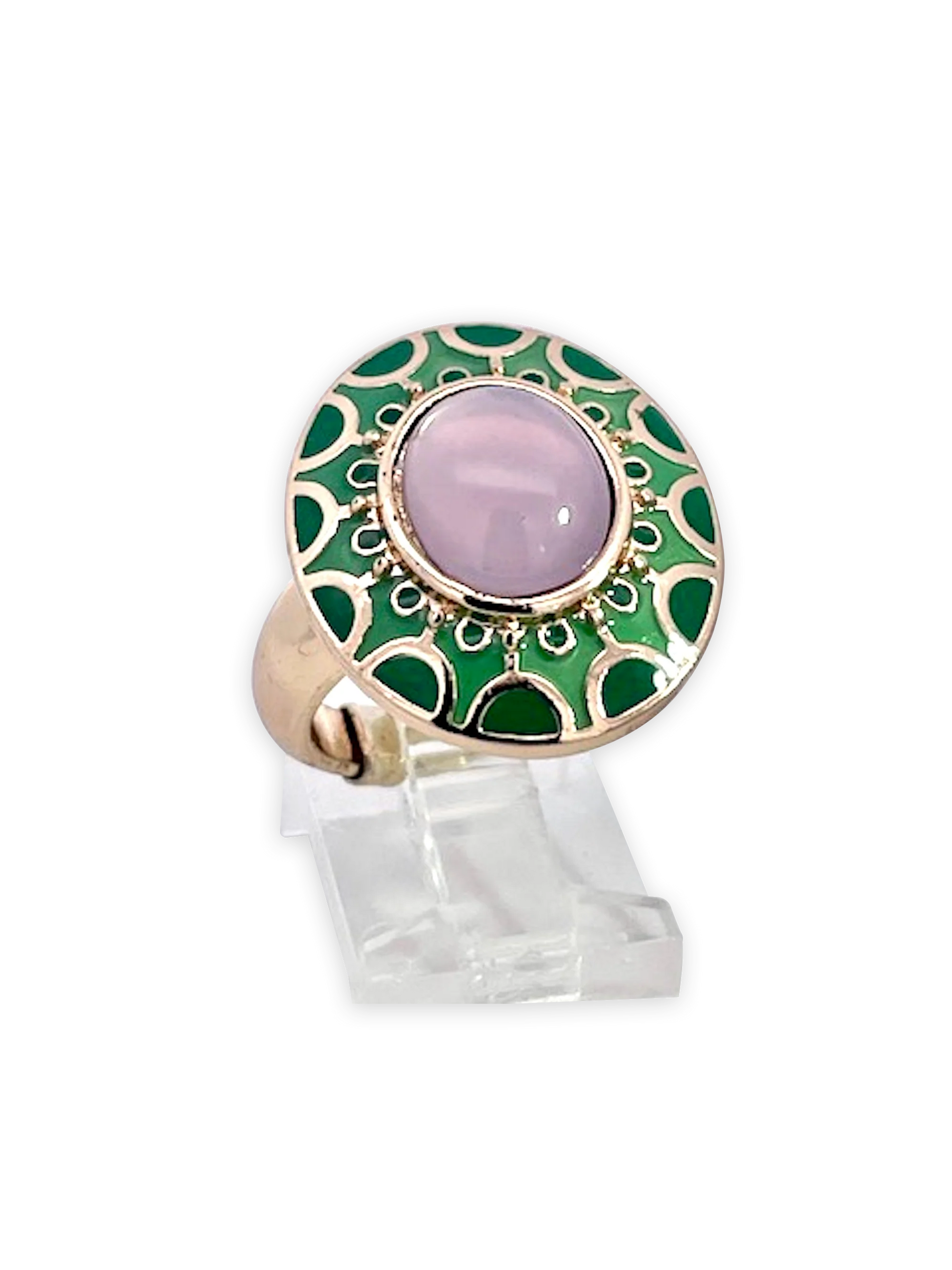 Egyptian Deco style enamel ring